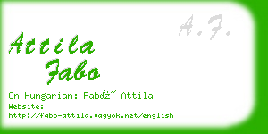 attila fabo business card